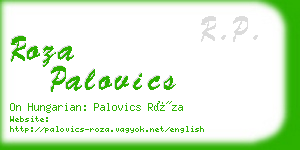 roza palovics business card